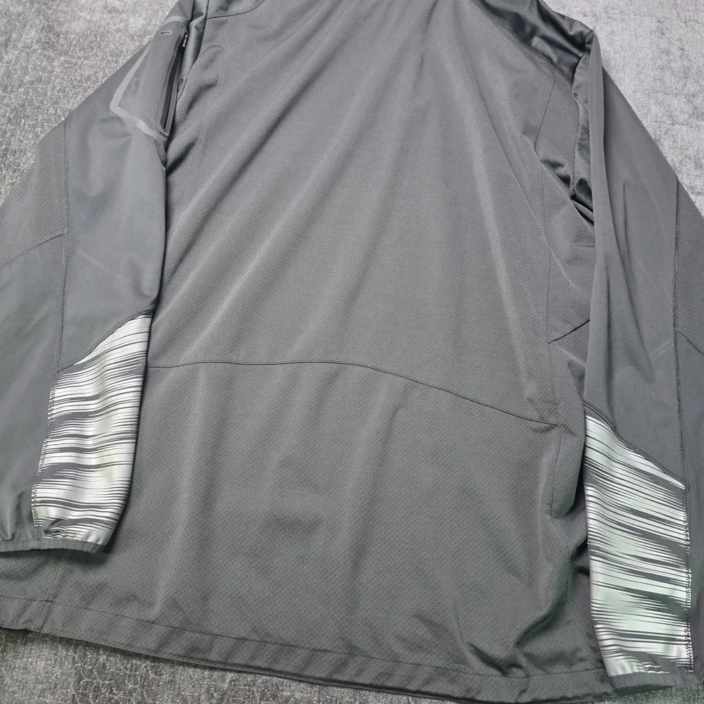 Nike UGA Georgia Bulldogs 1/4 Zip Windbreaker Mens 2XL XXL Gray Football NCAA